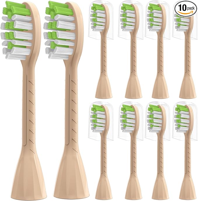 Toothbrush Replacement Heads Compatible with Philips One Series Sonicare Rechargeable Toothbrush HY1200/05, 10 Pack Replacement Heads, Soft Bristles, Pink