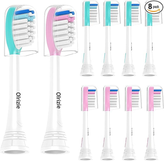 Kids-Replacement-Heads for-Philips-Sonicare,Toothbrush-Replacement-Heads Age 7+,Soft Bristles Replacement Toothbrush Heads for Children, Blue and Pink,10 Packs