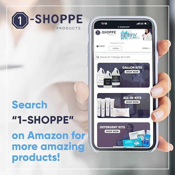 Personal Care Travel Toiletries | 1-Shoppe Amenities Kit | Travel Shaving Set, Toothbrush & Paste, Mouthwash, Makeup Wipes, Swabs, Nail File & Sewing Kit | 150 Pieces