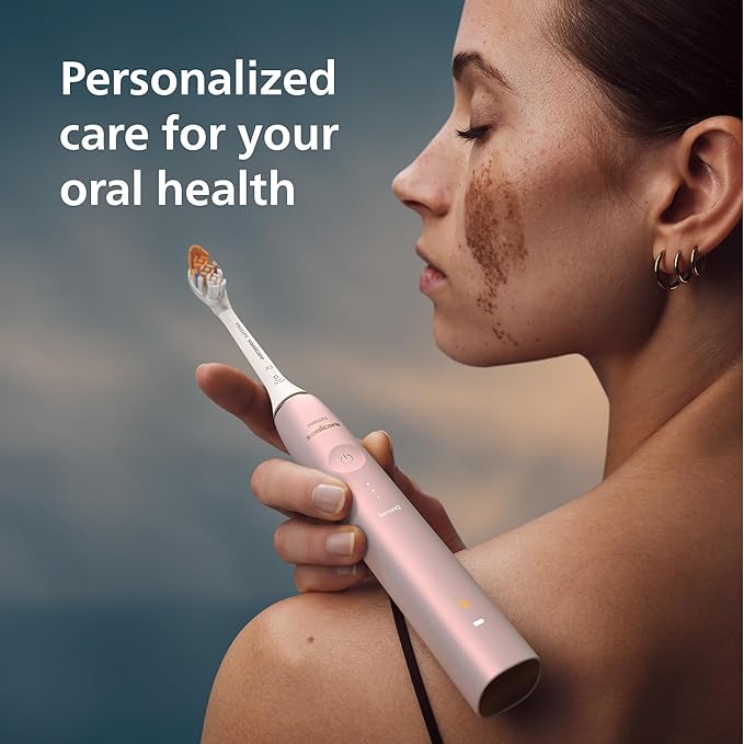 Philips Sonicare DiamondClean 9900 Prestige Electric Toothbrush - with SenseIQ Technology and Advanced AI App, 5 Brushing Modes, 3 Intensity Levels, Charging Travel Case, Pink, Model HX9990/13