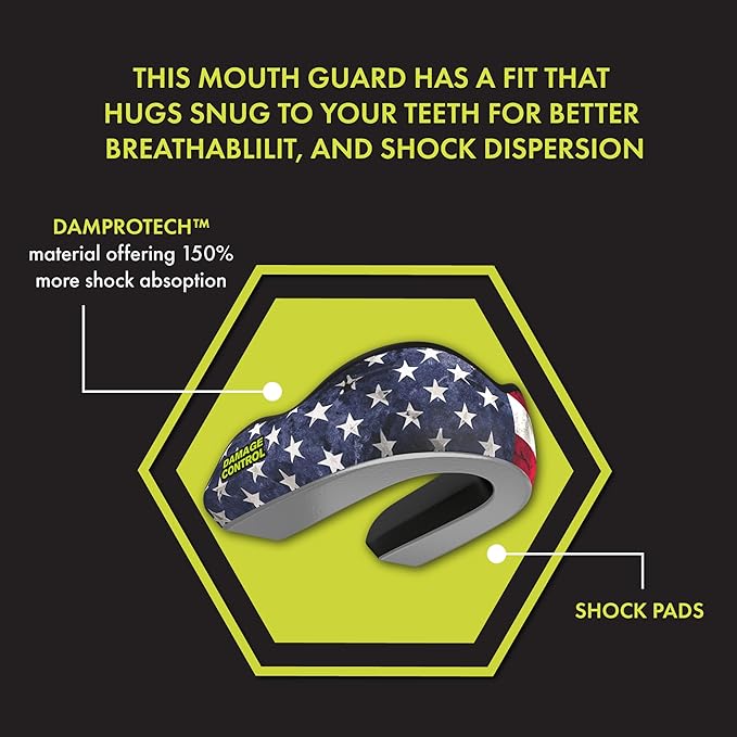 DAMAGE CONTROL Extreme Impact Mouth Guard – Sports Mouthguard for Boxing, MMA, BJJ, Hockey, Rugby, Lacrosse, & More – Mouthpiece for Teeth & Jaw Protection, for Youth & Adults