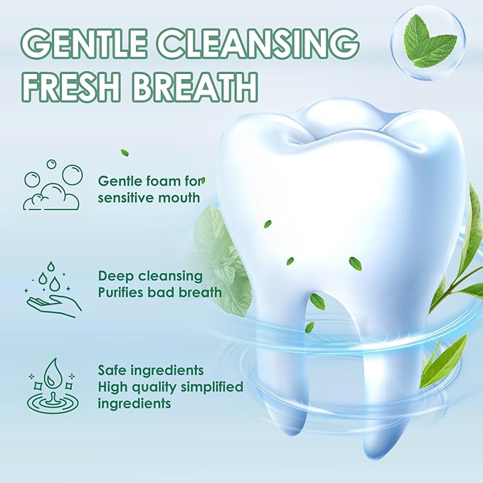 Mint Toothpaste, 3.5 oz Non Fluoride Toothpaste, All-Natural Organic Tooth-Paste, Fresher Breath, Happier Gums, Tooth Sensitivity for for Sensitive Teeth - 2 PCS