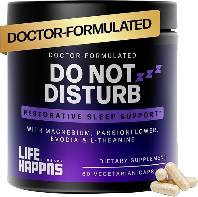 Doctor Formulated Triple Magnesium Sleep Complex with Magnesium Glycinate l Theanine Passionflower & Evodia - Non-Habit Forming - Promotes Relaxation, Calm & Muscle Recovery – Melatonin Free