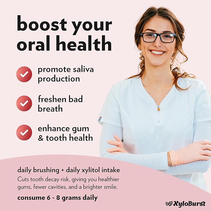 XyloBurst - Xylitol Mints | Sugar Free Breath Mints for Oral Health | Gluten Free, Vegan, Keto Friendly | Aspartame Free Mint | Berry | 200 Count Jar, 3-Pack