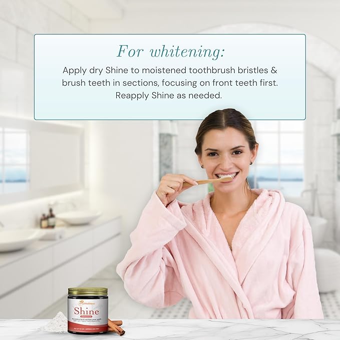 OraWellness Shine Remineralizing Tooth Powder with Hydroxyapatite, Made in The USA, Flouride Free Tooth Repair, Natural Teeth Whitening Powder, Teeth Polish & Stain Remover, Cinnamon
