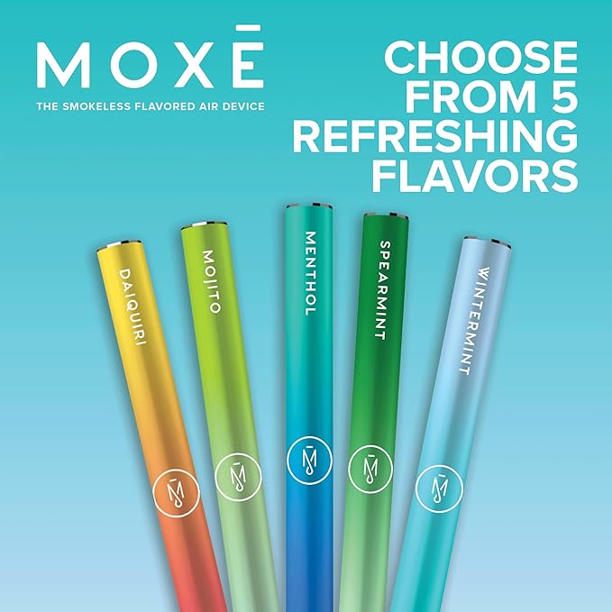 MOXE Natural Air Inhaler Variety 5 Pack | Non Electric Long-Lasting Flavored Air Refreshing Support | Oral Fixation Menthol Essential Oils, Craving Relief - New Daiquiri and Mojito Flavors