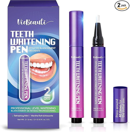 Viebeauti Teeth Whitening Pen Gel: Tooth Whitener with Carbamide Peroxide for Sensitive Teeth - Professional Dental Stain Remover for an Instant Bright Smile 0.2 Fl Oz