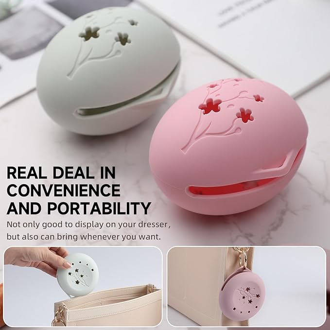 2 Pcs Makeup Sponge Holder,Beauty Blender Case, Powder Puff case, Beauty Blender Holder for Travel(Light Purple)