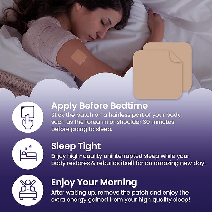 Sleep Patches for Adults Extra Strength | Easy-to-Apply Sleep Patch with Melatonin & Valerian | Relax & Wake Up Refreshed | Long-Lasting Night Comfort for Men & Women | 42 Patches