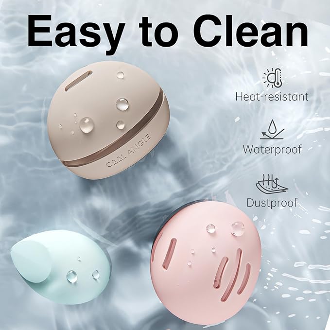 Silicone Makeup Brush Holder And Beauty Sponge Case, Travel Makeup Brush Case With Magnetic Closure, Makeup Sponge Holder 2 In 1 Stand Storage For Quick Drying Pink