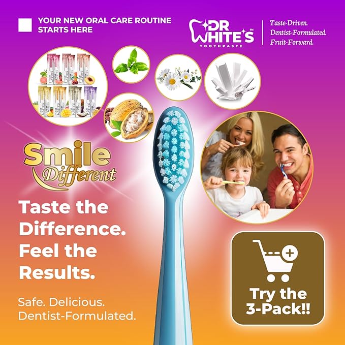 Dr. White’s Fluoride-Free nHA Toothpaste 2-Pack; Dentist-Formulated, Nano Hydroxyapatite + Xylitol, Sensitivity Relief Complex™, Mint-Free, Enamel Safe, Swallow-Safe (3.5 Oz, Pure Pineapple)