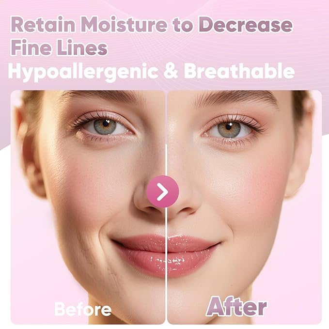 Smile Line Patches, Anti Wrinkle Patches Facial Tapes for Nasolabial Folds, Face Lifting & Face Wrinkle Smoothing Patches - 6 Pairs