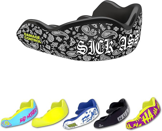 DAMAGE CONTROL High-Impact Mouth Guard – Sports Mouthguard for Boxing, Football, Hockey, Lacrosse & Basketball, Protects Teeth & Jaw, Protective Mouthpiece for Adults & Youth