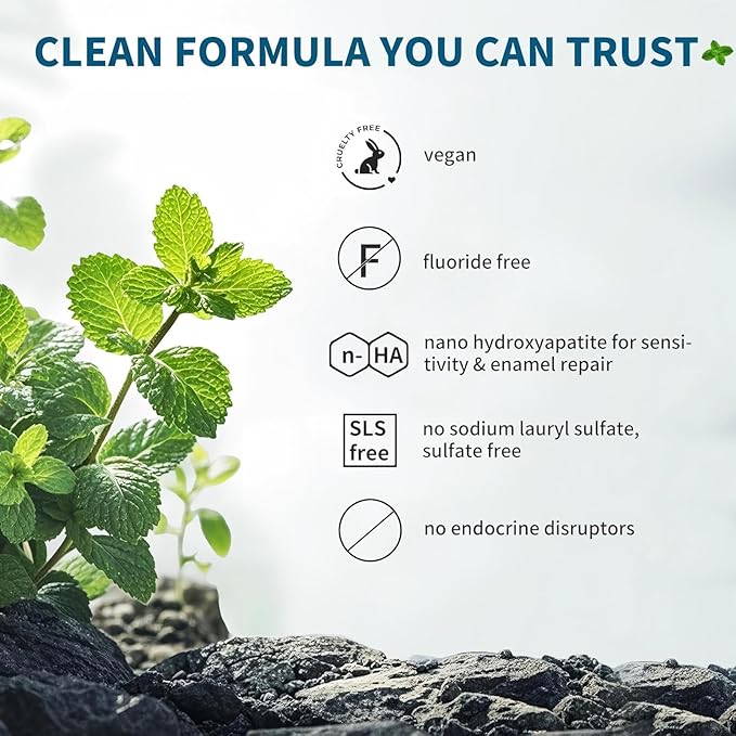 7.5% Hydroxyapatite Toothpaste, Advanced Enamel Protection, Freshening Breath.Deep Cleansing, 7.5% Hydroxyapatite Whitening And Repairing Toothpaste, Fluorine-Free Formula, Containing Mild Mint. (2pc)