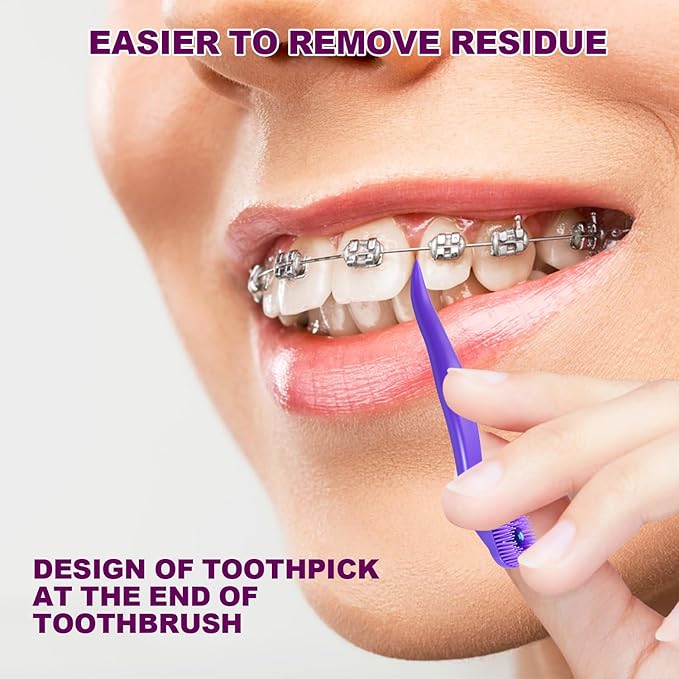 EchoRid Mini Disposable Toothbrush, Pre-Pasted Toothbrushes with Toothpaste and Toothpick for Travel - Fluoride Free, No Rinsing Needed, Mint Flavor, Fresh Breath Anywhere Anytime - 16 Ct