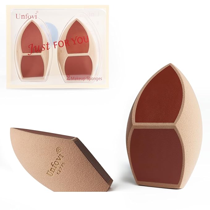 Large 2PCS Honeycomb Film Makeup Sponges for Foundation, Reduce Liquid & Foundation Waste,Skip the Pre-Wetting Blender Sponge Process,Soft and Latex Free,Friendly for Travel Take