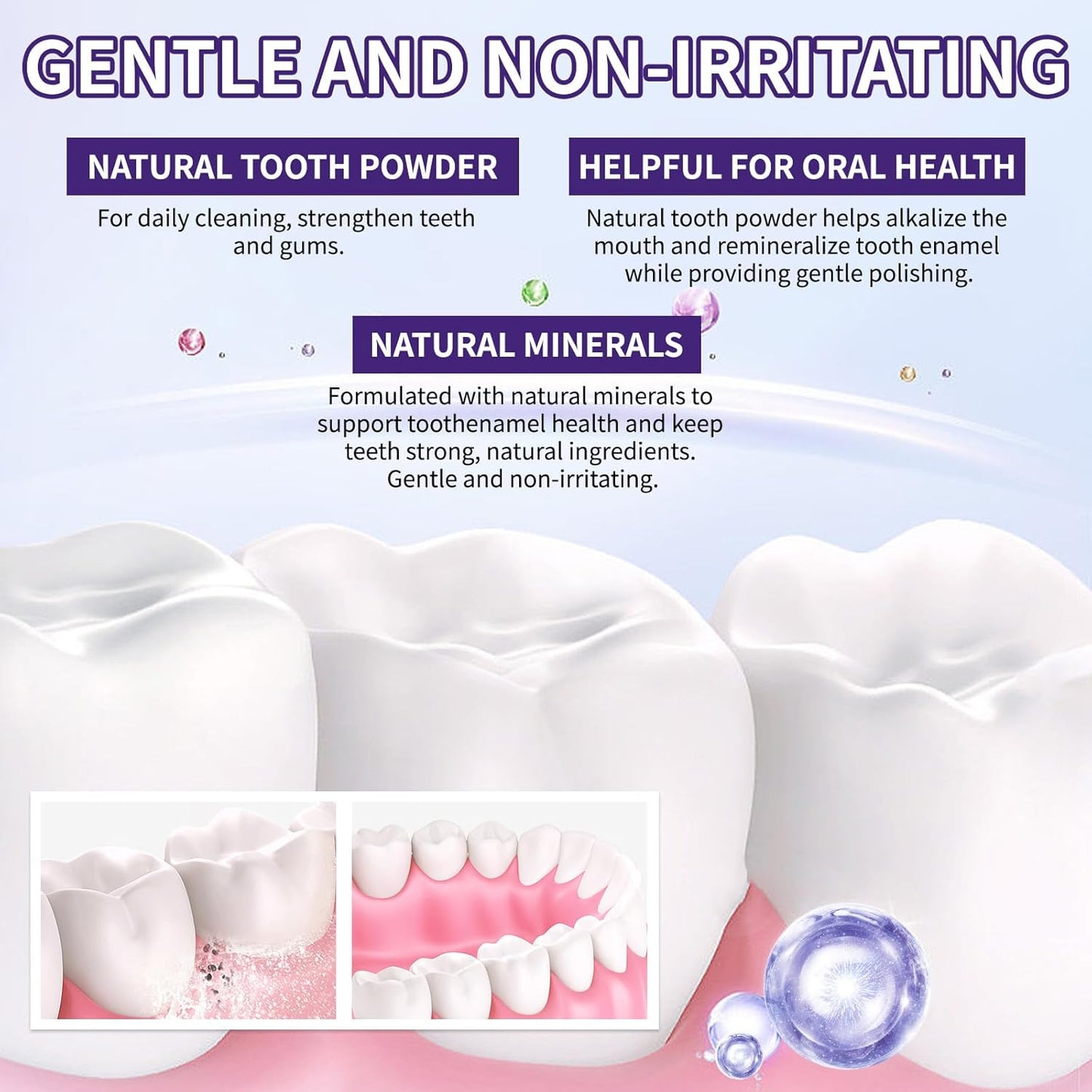 BBOJI Teeth Restoration Mineral Powder, Advanced Tooth Restoration Powder - Effective in Strengthening Teeth and Gums, Protect Gums and Freshen Breath (1 Pack)