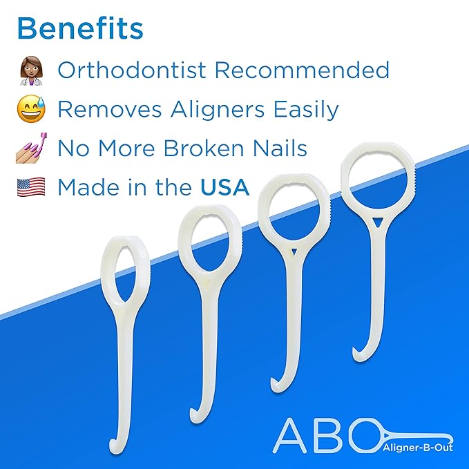 Aligner-B-Out v2 | Wild White 4 Pack | Invisalign Remover Tool & Aligner Remover Tool For All Aligners & Removable Retainers | Orthodontist Recommended Invisalign Accessories