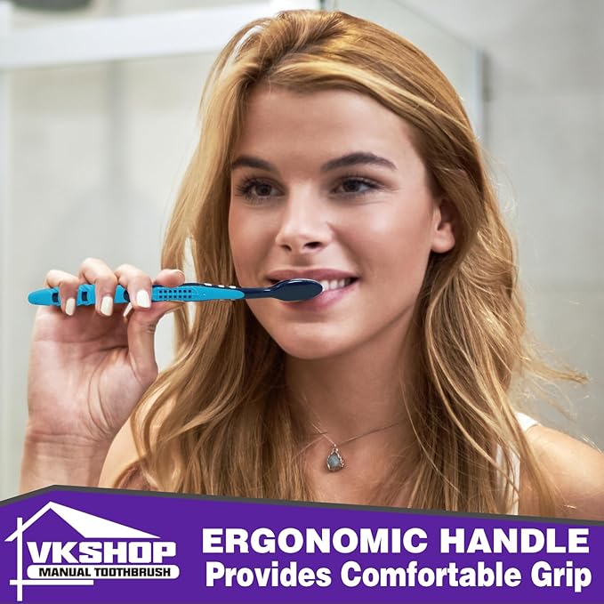 144 Bulk Disposable Toothbrushes, Individually Wrapped Toothbrush, Medium Soft Bristle Tooth Brush Manual Travel Toothbrush Set for Adults Kids