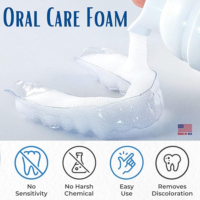 Retainer Foam Cleaner & Teeth Whitening Formula. The Ultimate Cleaning Toothpaste for Aligner Retainers. Great for All Kinds of Clear Retainers, Braces & Aligners. Safe for Dentures. (3 Pack)
