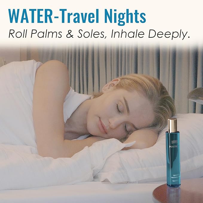 MATRUM Sleep Blend Essential Oil Roll On, 100% Pure Luxurious Floral Aromatherapy Oil for Deep Sleep, Calming & Relaxing, Water Element Roller, 0.5 Fl Oz
