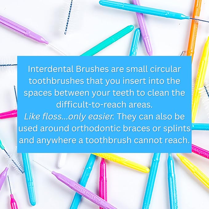 Piksters Interdental Brushes, 40 pk, Size 0, Interdental Tooth Brush for Very Tight Gaps, Gum Soft Bristles for Plaque Removal, Safe for Braces