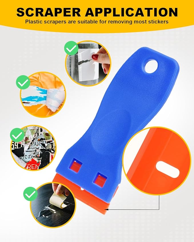 Eraser Wheel for Drill, Sticker Remover Tool for Automotive Car Sticker, Vinyl, Rv, with Plastic Scraper, Scraper Tool, Serrated&Solid Eraser Wheel - 12Pcs