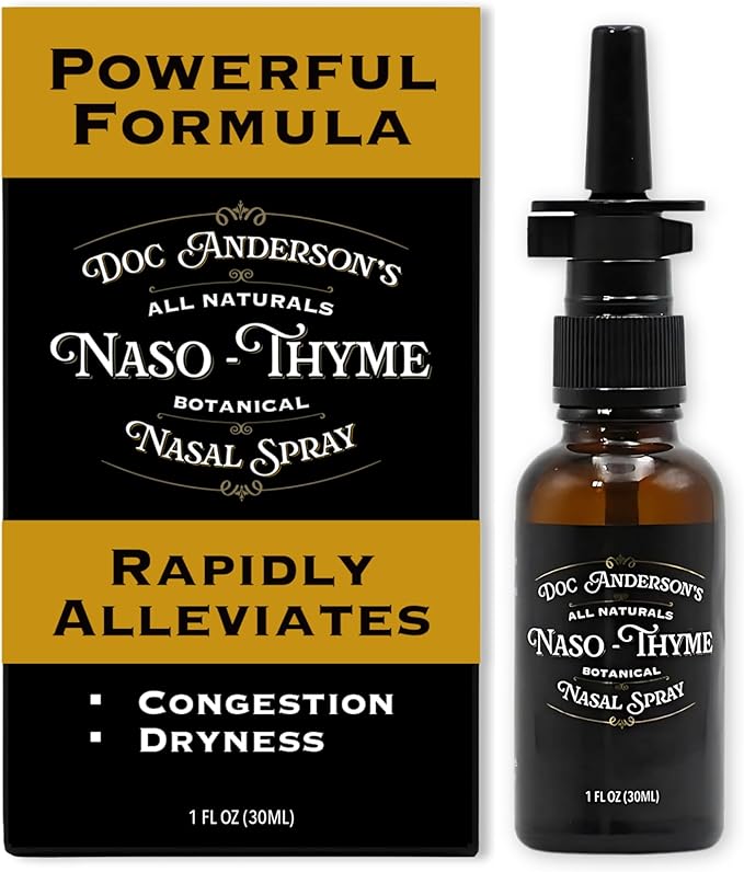 Doc Anderson's Botanical Nasal Spray – Natural Congestion Relief with Aloe & Thyme for Clearer Breathing, Combat Irritants, and Moisturizes, Made in USA (1 Pack)