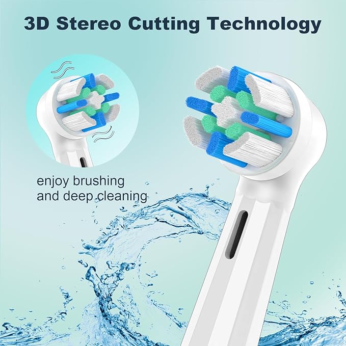 10PACK Replacement Toothbrush Heads Compatible with Oral B iO Series 2/3/4/5/6/7/8/9/10 Electric Toothbrush,Round Brush Heads for Gentle Gum Care & Deep Cleaning,White/Black