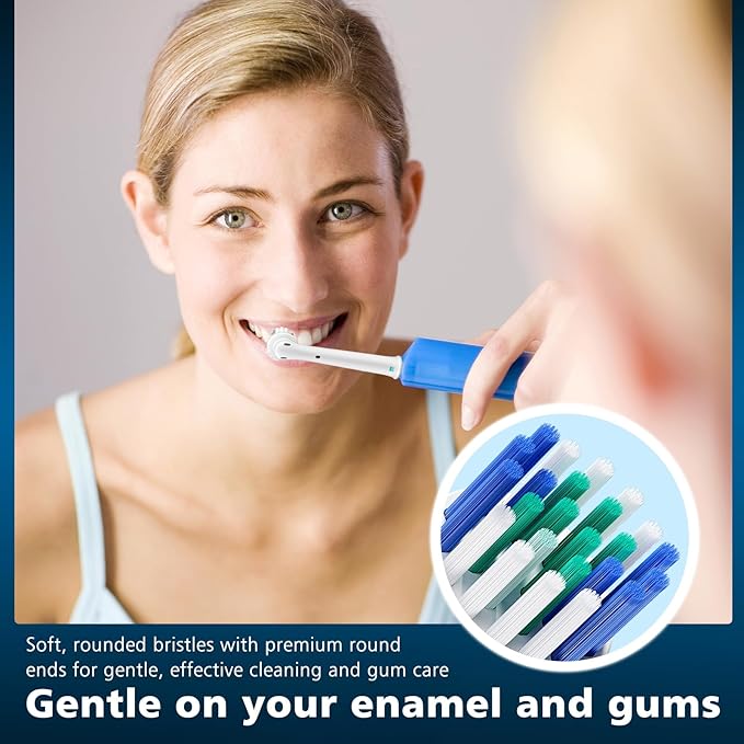 Replacement Toothbrush Heads Compatible with Oral-B, 8-Pack Electric Toothbrush Heads, Fits Pro 1000/500/3000/7000/9600 & More, Dupont Bristles for Superior Clean