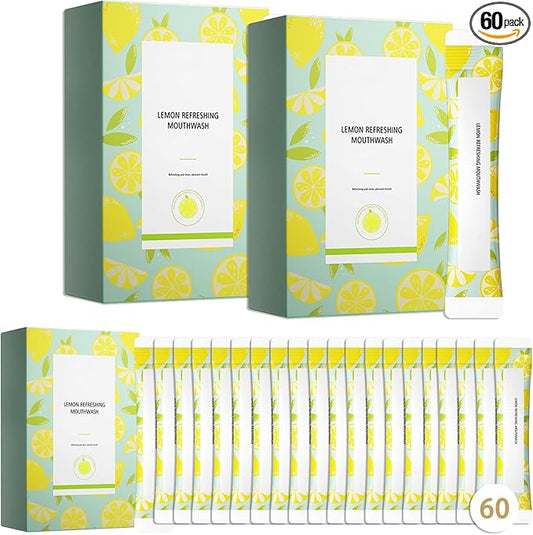 60PCS Travel Size Mouthwash,Portable Mini Mouthwash,Long-Lasting Freshness Travel Mouth Wash for Oral Care A26
