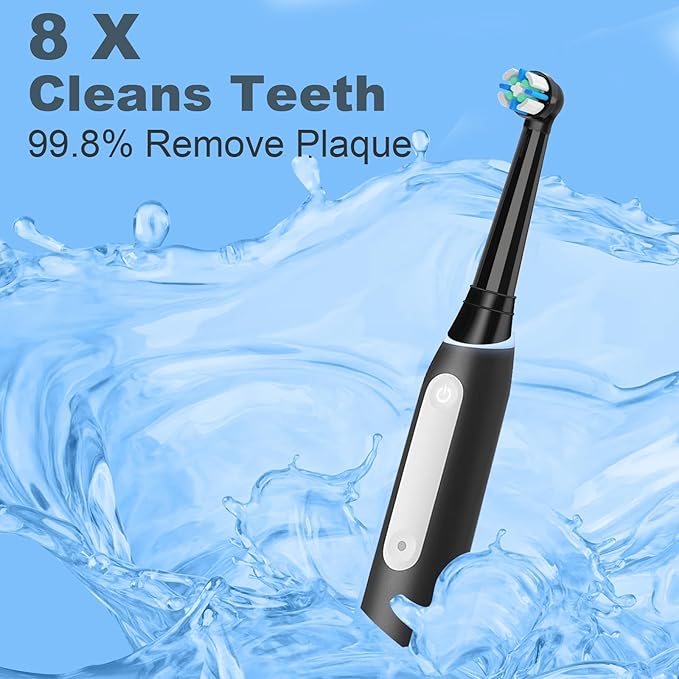 12 Pack IO Replacement Heads Compatible with Oral B IO 2/3/4/5/6/7/8/9/10/Deep Clean Series Electric Toothbrushes, Brush Heads Compatible with Oral B iO (Black)