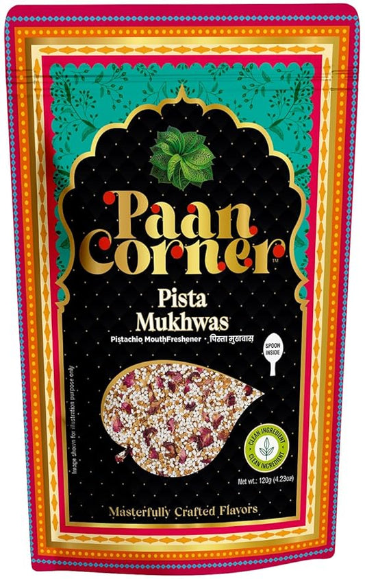 Paan Corner Pista Mukhwas, Pistachio Mouth Freshener, 4.23oz, Clean Ingredients
