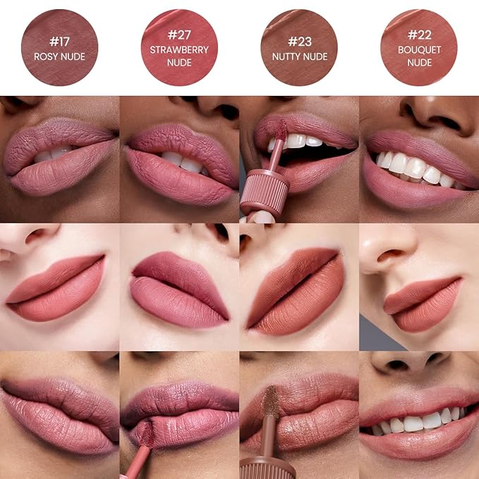 Peripera Ink the Velvet Lip Tint - High Pigment Color, Longwear, Weightless, Not Animal Tested, Gluten-Free, Paraben-Free (25 CINNAMON NUDE, 4g)(NEW)