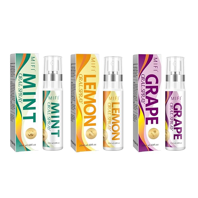 Oral Spray for Adult - Sugar-Free, Breath Freshener Spray, Dry Mouth Spray, Fights Bad Breath, Compact and Portable (Grape Flavor*2Pack)