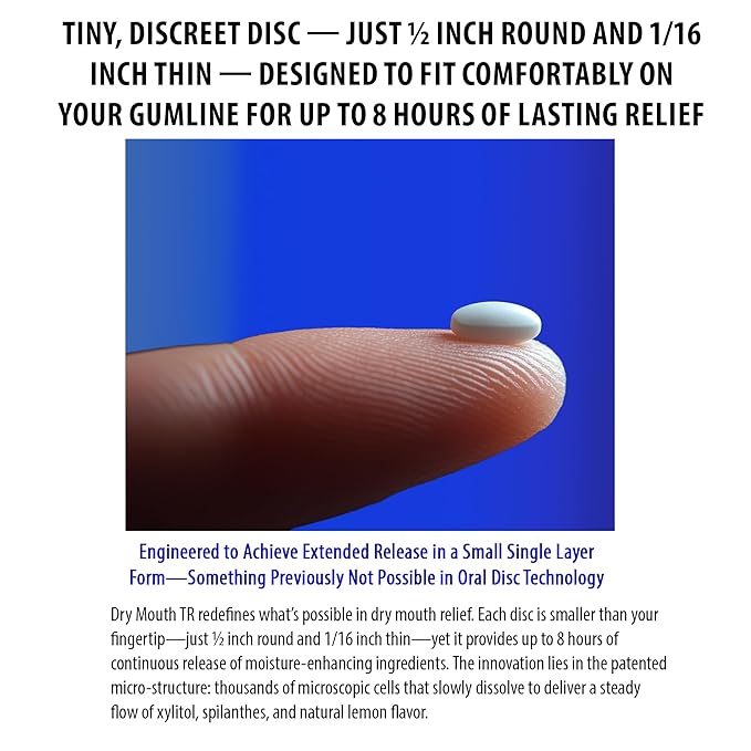Dry Mouth TR by NeuOra Microceuticals: 8 Hour Time-Release Oral Micro Tabs, 1pk