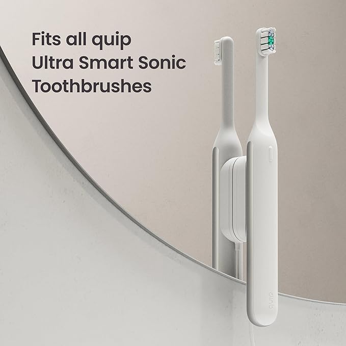 quip Ultra Brush Pod Refill Heads - 4 Pack - Verified quip Brush Head Refills for Sonic Electric Toothbrushes - Soft Bristles, Compact - Last 3 Months Each - White