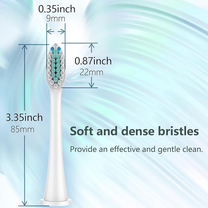 BUKURII Toothbrush Replacement Heads ONLY Compatible with Philips Sonicare Electric Toothbrushes,8PCS,White,for Sonicare Click on Brush Handles 1100 2100 4100 5100 6100, Refills for Protective Clean