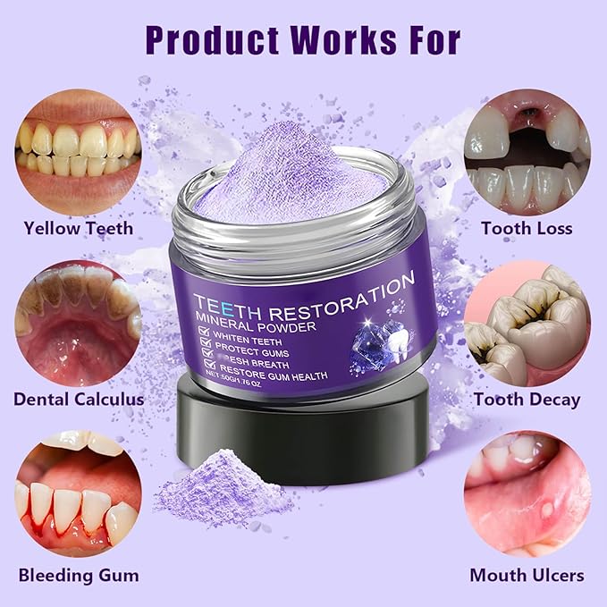 Teeth Restoration Mineral Powder, Oral & Teeth Care Mineral Powder, Effective in Strengthening Tooth and Gums