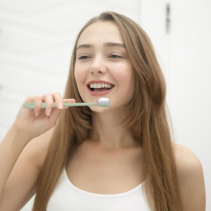 8Pcs Ultra Soft Toothbrush Set for Adults and Puerpera, Manual Teeth Cleaning Toothbrush with Fine Bristles, Portable Oral Care for Sensitive Gums and Deep Cleaning