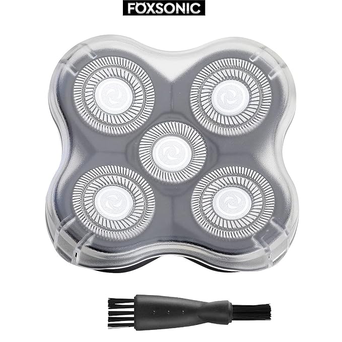 FOXSONIC Upgraded 5 Blades Shaver for Head shaver, 5D Men's Electric Shaver Replacement Heads for Many Main Brands Bald Men Head Shaver Blades