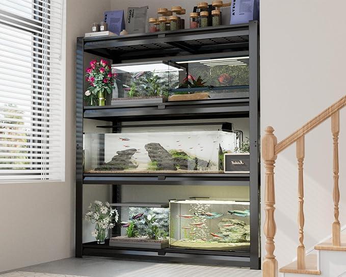 PrimeZone Heavy Duty Garage Shelving 2200 LBS 4 Tier Heavy Duty Storage Shelves Adjustable Industrial Metal Wire Shelf Unit for Garage,Basement,Pantry,Warehouse,Commercial,40" W X 20" D X 60" H 3Pack