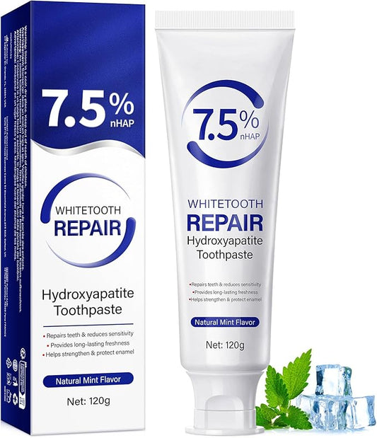 Hydroxyapatite Toothpastes for Enamel Protection and Tooth Strengthening, with Gentle Mint, Provides Long-Lasting Fresh Breath, Daily Use for Oral Health, 4.23 OZ