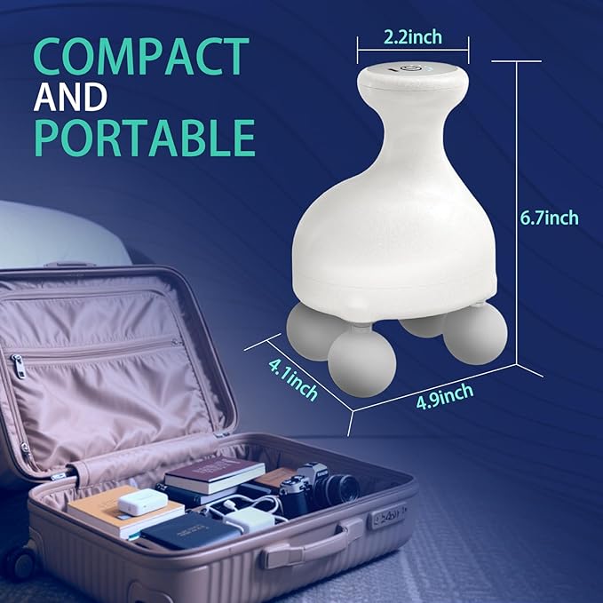 DEITY 4 Heads Handheld Massage Gun Deep Tissue, Electric Body Massager, Percussion Muscle Massager for Easing Shoulder and Back Tension, with Reverse Thrust Function, Gift for Families Friends