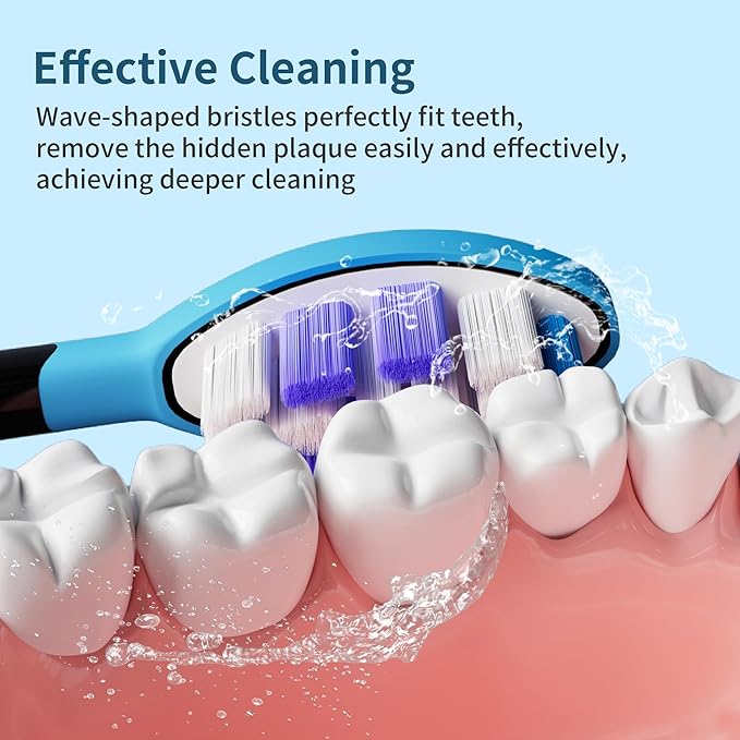 Electric Toothbrush Replacement Heads, 8 Pack Adults Kids 7+ Sonicare Toothbrush Replacement Brush Heads Sensitive Replacement Heads C2 C3 G2 G3 A3, Black