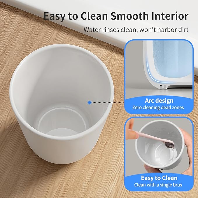2 PCS Toothbrush Cup 10.5oz Reusable Unbreakable Bathroom Tumbler, Easy to Clean Plastic Bathroom Cup Toothbrush Holder for Bathroom Counter Organizer