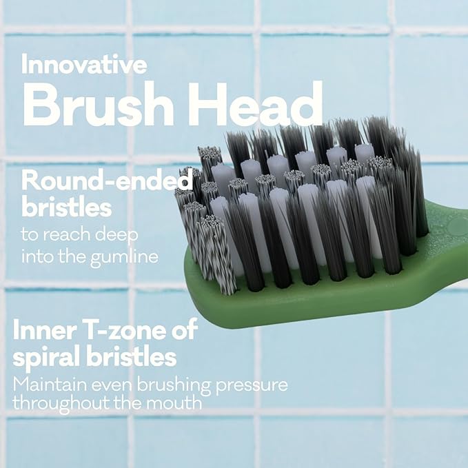 Grin Pro Ultimate Whitening Toothbrush, Soft, 2 Count, Designed for Triple-Action Whitening, 100% Recycled Plastic Handle