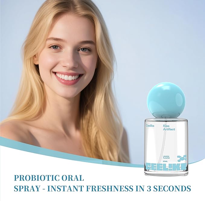 Oral Spray – Fresh Breath, Dual Cooling Experience & Convenient On-The-Go Design – Perfect for Freshening Breath Anywhere, Anytime (Lemon, 1 Count)