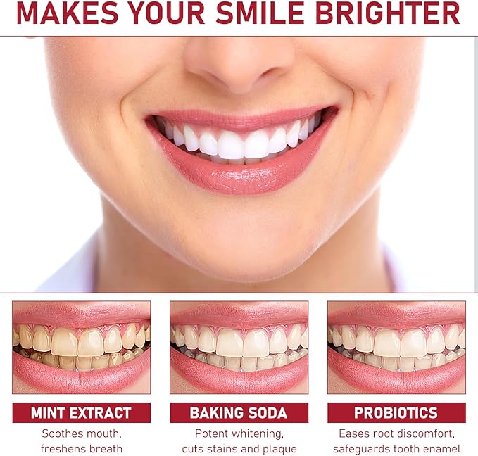 2Pcs Sp-8 Probiotics Whitening Toothpaste Upgraded, New Version Fluoride-Free & Probiotic-Infused Formula, Ultra Fresh Mint for Deep Cleaning & Long-Lasting Fresh