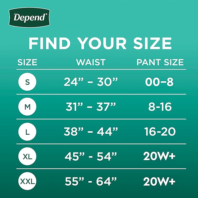 Depend Fresh Protection Adult Diapers, Incontinence & Postpartum Bladder Leak Underwear for Women, Disposable, Maximum, Large, Blush, 17 Count, Packaging May Vary